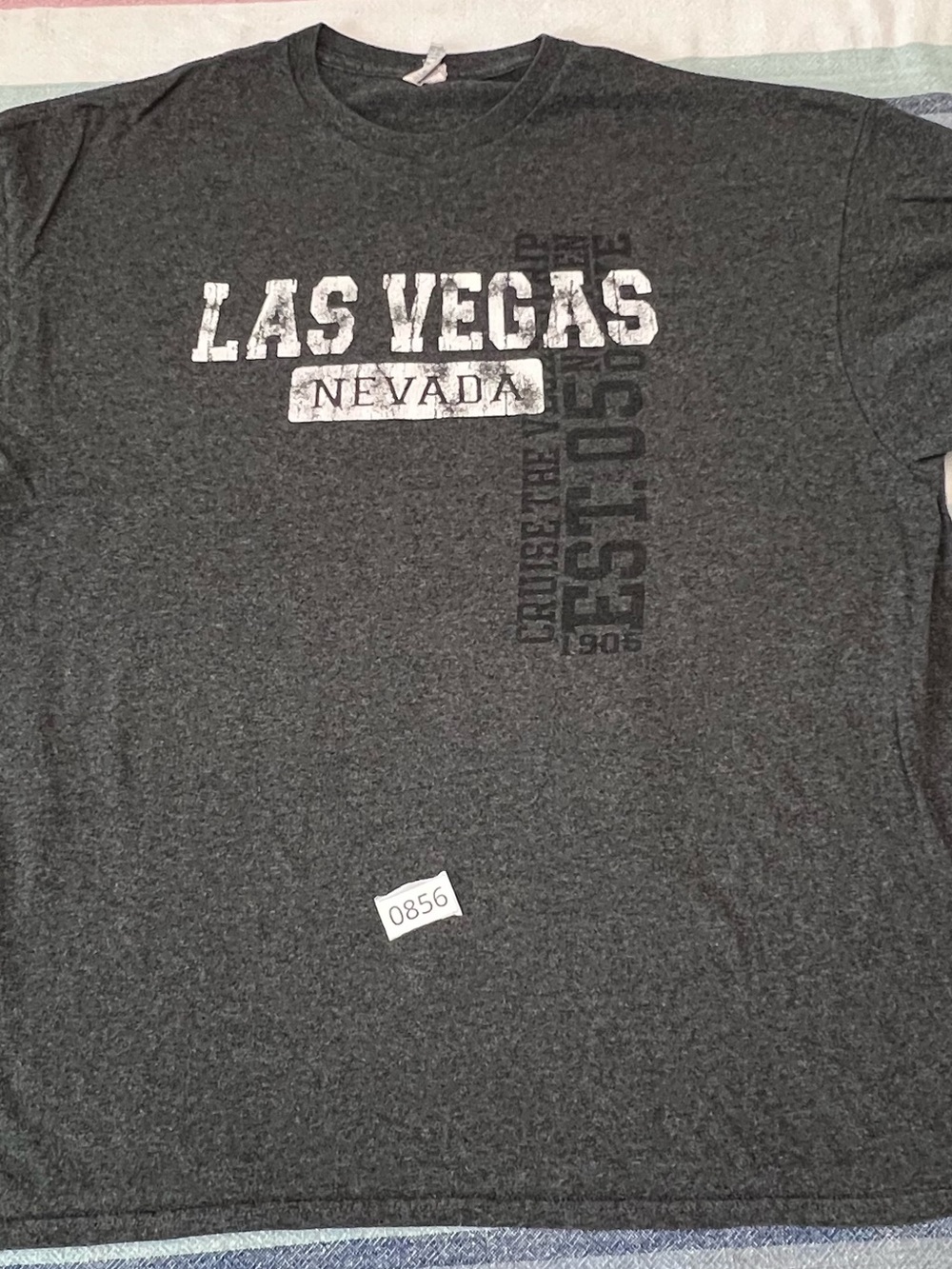 Delta Dark Gray Las Vegas Nevada Graphic Short Sleeve Tee